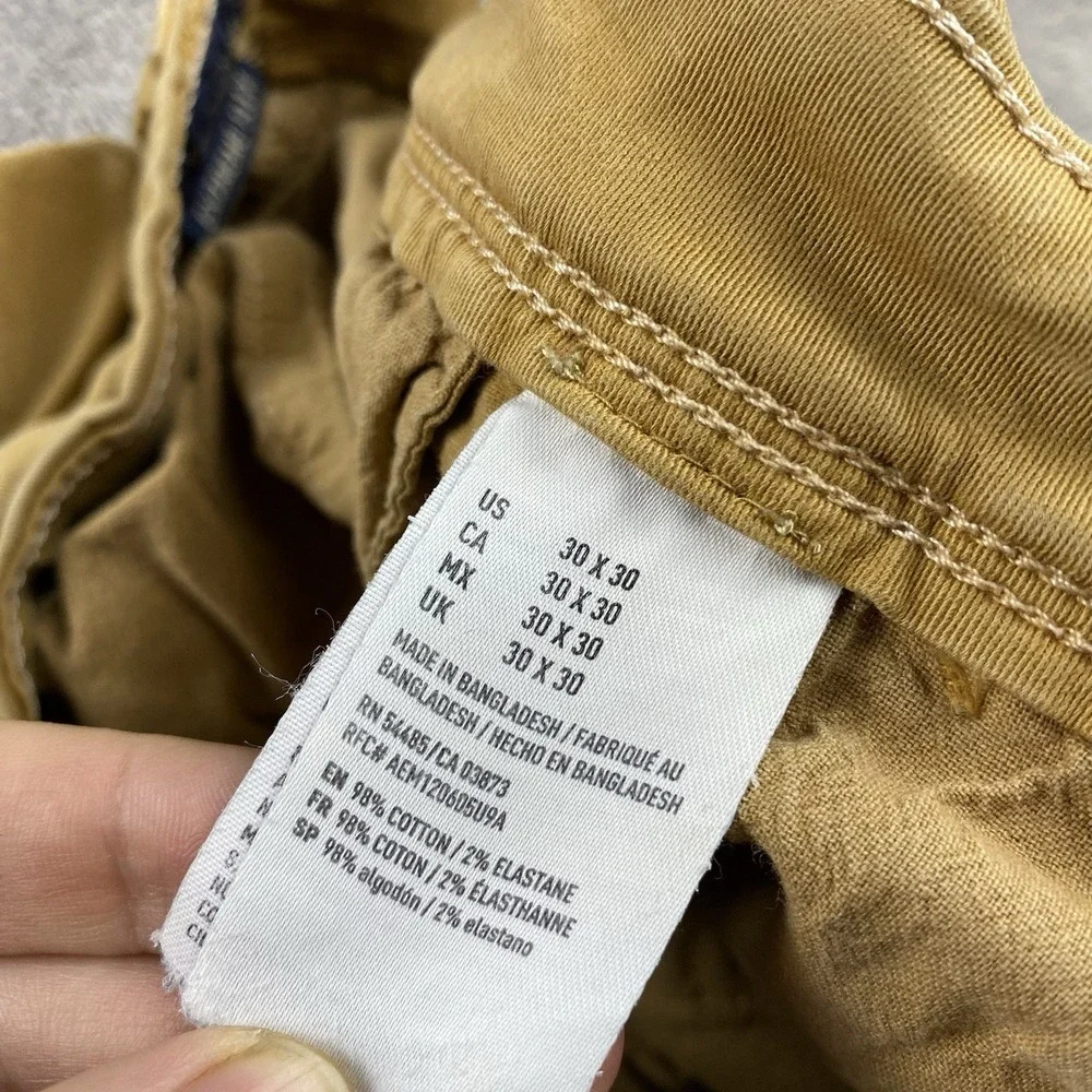 American Eagle Extreme Flex Slim Straight Pants Mens 30x27 Tan